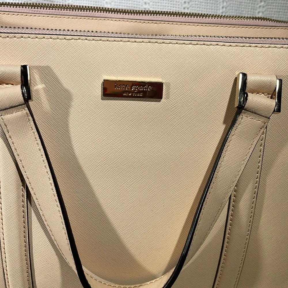 Kate Spade Blush Pink Commuter Handbag;‎ no long strap.